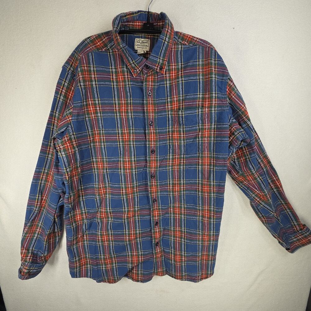 Vtg LL Bean Mens Shirt Sz XXXL Red Plaid Gorpcore Long Sleeve Gorpcore Collared - Picture 4 of 16